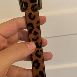 J.CREW Calf-hair leather belt - M